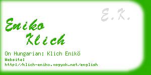 eniko klich business card